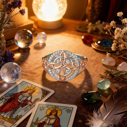 🔥Dernier jour 60 % DE RÉDUCTION - 🔮Bague de Protection Nœud de Retour de Sorcière Faite à la Main✨