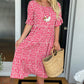 💝VENTE ESTIVALE CHAUDE 50% DE RÉDUCTI💝Robe Midi à Pois et Col Rond