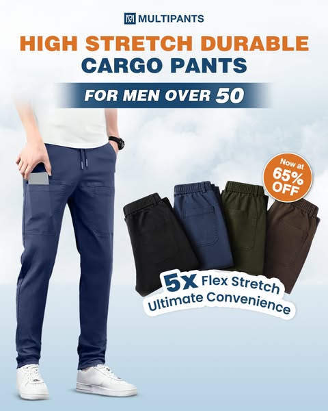 💥Dernier jour de soldes 70 % DE RÉDUCTION🏆MultiPants – Pantalon cargo résistant et extensible avec multiples poches