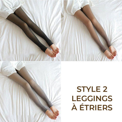 ❄️SOLDES DU NOUVEL AN🤩 Collants Doublés en Polyester Translucide