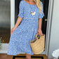 💝VENTE ESTIVALE CHAUDE 50% DE RÉDUCTI💝Robe Midi à Pois et Col Rond