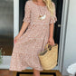💝VENTE ESTIVALE CHAUDE 50% DE RÉDUCTI💝Robe Midi à Pois et Col Rond