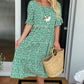 💝VENTE ESTIVALE CHAUDE 50% DE RÉDUCTI💝Robe Midi à Pois et Col Rond