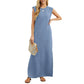 🎉Vente de Printemps à Chaud 50% de Réduction🌿Robe Longue Fendue Ample et Sans Plis pour Femmes