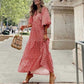 🌸Grande réduction de prix🌸Robe Maxi Bohème Élégante à Manches Bouffantes pour Femmes