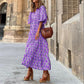 🌸Grande réduction de prix🌸Robe Maxi Bohème Élégante à Manches Bouffantes pour Femmes