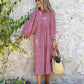 🌸Grande réduction de prix🌸Robe Maxi Bohème Élégante à Manches Bouffantes pour Femmes