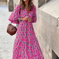 🌸Grande réduction de prix🌸Robe Maxi Bohème Élégante à Manches Bouffantes pour Femmes