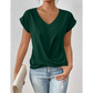 💥GRANDE VENTE💷Meilleur prix👚T-shirt élégant à manches courtes avec col en V torsadé