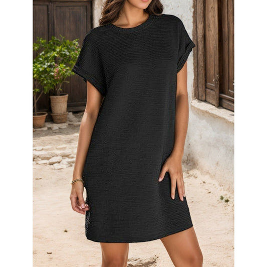 ✨Vente Flash 49% de réduction💃Robes amples pour femmes avec manches roulées et poches