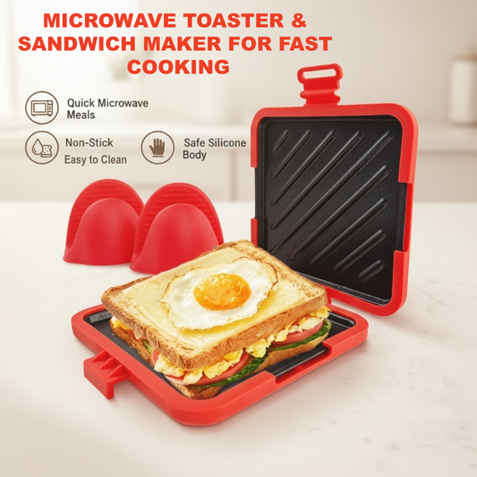 🔥 Nouveautés 2026 : 50 % pour une durée limitée ! 🔥Grille-pain et grille-sandwiches micro-ondes pour une cuisson express