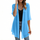 🛍️Grande braderie de saison ! ‑62% De Remise 🍂 Cardigan en mousseline léger ouvert sur le devant pour femme