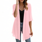 🛍️Grande braderie de saison ! ‑62% De Remise 🍂 Cardigan en mousseline léger ouvert sur le devant pour femme