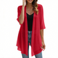 🛍️Grande braderie de saison ! ‑62% De Remise 🍂 Cardigan en mousseline léger ouvert sur le devant pour femme