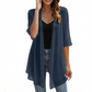 🛍️Grande braderie de saison ! ‑62% De Remise 🍂 Cardigan en mousseline léger ouvert sur le devant pour femme