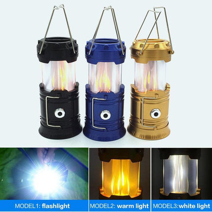🖤Promotion du Black Friday : 50 % DE RÉDUCTION♟️Lampe de camping LED 3 en 1 à effet flamme, lanterne portable pliable pour randonnée, urgence et extérieur💡