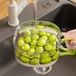 🥬 -50% DE RÉDUCTION! 🧺 Panier égouttoir 2‑en‑1 – Avec couvercle, pratique & gain de place ✨
