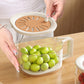 🥬 -50% DE RÉDUCTION! 🧺 Panier égouttoir 2‑en‑1 – Avec couvercle, pratique & gain de place ✨