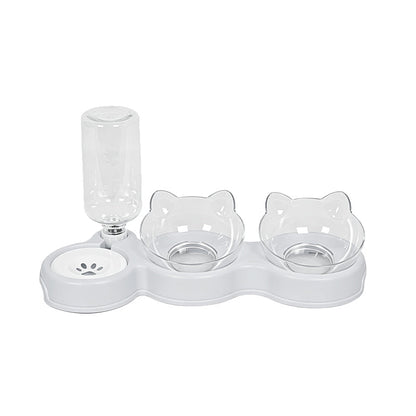 🐶🐱 -50% ! 🥣Gamelle Surélevée 2 en 1 pour Animaux – Design Incliné, Remplissage Automatique & Base Antidérapante.