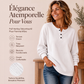 💥‑50 % DE RÉDUCTION ! 👚 Sweat-shirt décontracté en maille gaufrée pour femme – Coupe ample, manches longues, col boutonné