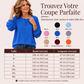 💥‑50 % DE RÉDUCTION ! 👚 Sweat-shirt décontracté en maille gaufrée pour femme – Coupe ample, manches longues, col boutonné