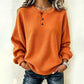 💥‑50 % DE RÉDUCTION ! 👚 Sweat-shirt décontracté en maille gaufrée pour femme – Coupe ample, manches longues, col boutonné