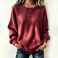 💥‑50 % DE RÉDUCTION ! 👚 Sweat-shirt décontracté en maille gaufrée pour femme – Coupe ample, manches longues, col boutonné