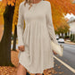 🍂 -50% DE RÉDUCTION LIMITÉE 👚 Robe mi‑longue A‑line en maille côtelée pour femme, manches longues, coupe ample fluide, robe décontractée automne‑hiver