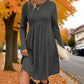 🍂 -50% DE RÉDUCTION LIMITÉE 👚 Robe mi‑longue A‑line en maille côtelée pour femme, manches longues, coupe ample fluide, robe décontractée automne‑hiver