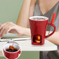 🍫 PROMO FLASH : 50% DE RÉDUCTION ! ☕Tasse à Fondue en Céramique 200ml avec Fourchette, Chauffe par Bougie, pour Chocolat et Fromage, Idéal Soirée Gourmande🍪