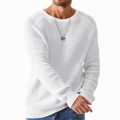 ⏰ -50% DE RÉDUCTION LIMITÉE 👕 Pull en Maille Gaufrée pour Homme, Coupe Décontractée, Idéal Tous les Jours
