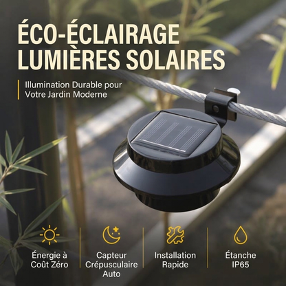 ☀️ 50% DE RÉDUCTION ✨ Lampe Solaire LED pour Gouttière et Mur Sans Câblage, Éclairage Extérieur à Détection Crépusculaire💡