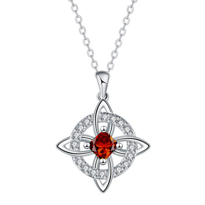 🍀 50% DE RÉDUCTION! 💎 Collier nœud celtique – Pierre de naissance, élégant & réglable ✨