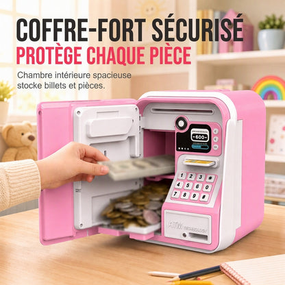 🏦 Promotion Limitée -50% DE RÉDUCTION!🔒 Tirelire ATM pour enfants, coffre à empreinte & mot de passe, distributeur de billets automatique, jouet éducatif pour garçons et filles ✨