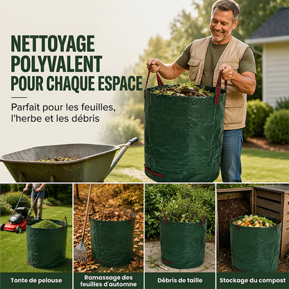 🔥50% DE RÉDUCTION ! 🍂 Sacs de jardin réutilisables, imperméables pour tous vos déchets verts