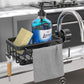 🚰 50% DE RÉDUCTION! 🧽Porte-Éponge sur Robinet Cuisine, Support Anti-Rouille avec Bac d'Égouttage, Rangement pour Évier ✨