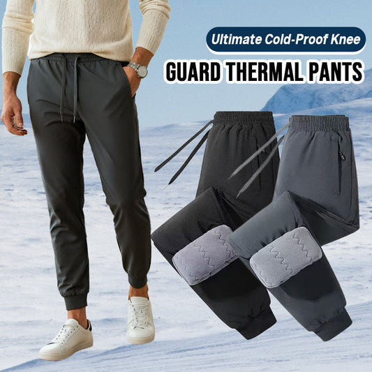 📢📢50% DE RÉDUCTION !!! ✨Pantalon d’hiver chaud pour homme avec protection genoux, coupe jogging / droit, tissu isolant contre le froid👖