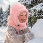 💖-50 % DE RÉDUCTION🎀Cagoule polaire intégrée pour enfant, chaude et coupe-vent, bonnet tour de cou tout-en-un🧣