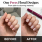 💅50 % DE RÉDUCTION🌸 Kit d’outils d’estampage métallique pour nail art, tampons motifs floraux réutilisables, manucure DIY salon (6/10/15 pièces)