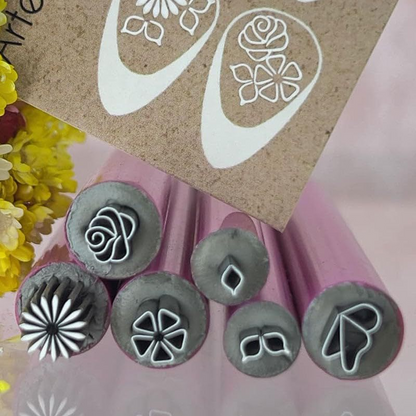 💅50 % DE RÉDUCTION🌸 Kit d’outils d’estampage métallique pour nail art, tampons motifs floraux réutilisables, manucure DIY salon (6/10/15 pièces)