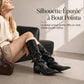 🔥-50 % DE RÉDUCTION👢Bottes à hauteur du genou bout pointu femme, cuir souple, talon bloc stable qui allonge la silhouette