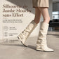 🔥-50 % DE RÉDUCTION👢Bottes à hauteur du genou bout pointu femme, cuir souple, talon bloc stable qui allonge la silhouette