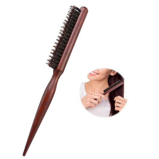 🌿 PROMO FLASH : 50% DE RÉDUCTION !🪮 Peigne à coiffer en poils naturels, Poils de Sanglier Naturels, Peigne à Queue de Rat pour Coiffure Volume & Séparation, Antistatique ✨