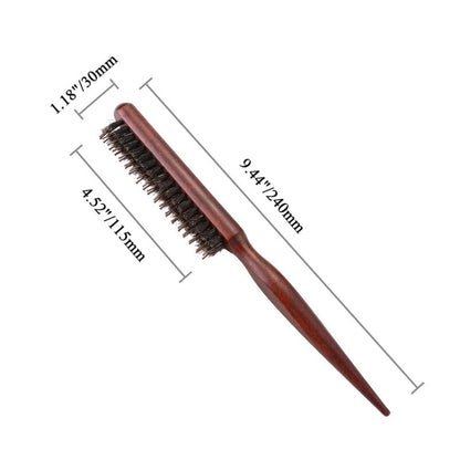 🌿 PROMO FLASH : 50% DE RÉDUCTION !🪮 Peigne à coiffer en poils naturels, Poils de Sanglier Naturels, Peigne à Queue de Rat pour Coiffure Volume & Séparation, Antistatique ✨